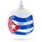 Flag of Cuba Glass Ball Christmas Ornament 4 Inches (Made in Ukraine)